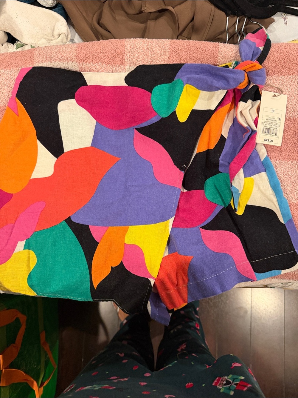 Multicolor Abstract Print Mini Skort - Picture 5 of 5